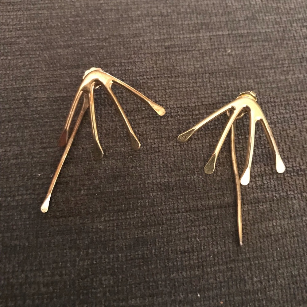 Vintage Gold Tone Dangle Earrings